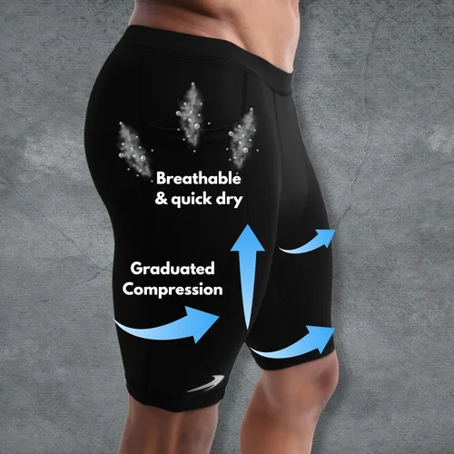 Vista 3 de Compression Shorts Men Performance Baselayer Athletic, Running, Biking All Sports Men's Underwear for Workout