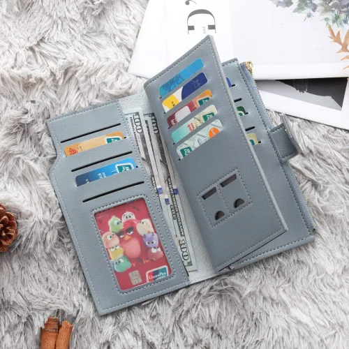 Vista 10 de Loveje - Billeteras personalizadas para mujer, de piel sintética, con grabadas fotográficas, triple pliegue, tarjeta de crédito, cartera larga