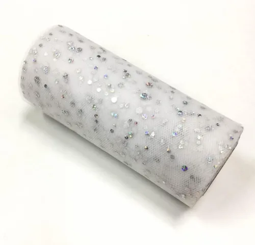 Vista 56 de Rollo de tul con lentejuelas con purpurina, decoración de boda, suministros de organza para fiestas de cumpleaños, carrete de tela, vestido tutú