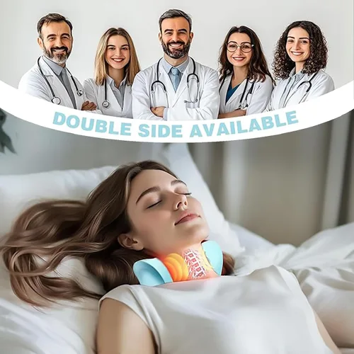 Vista 2 de Nuevo masajeador de cuello para alivio del dolor y relajación muscular, relajante portátil de cuello y hombros, almohadas eléctricas con calor