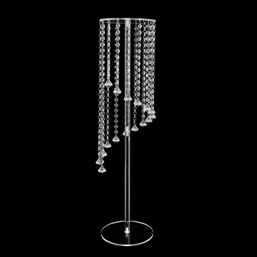 Vista 3 de Gdrasuya10 10 soportes acrílicos para flores, jarrones acrílicos de 31.5 pulgadas, centros de mesa de boda, jarrones de flores con cadenas