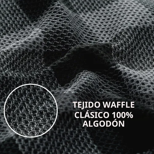 Vista 7 de Homaxy Paquete de 4 toallas de cocina 100% algodón, 13 x 28 pulgadas, negro Negro & gris