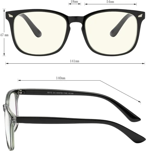 Vista 3 de Yogo Vision Blue Light Blocking Computer Glasses Anti Glare Reduce Eyestrain Eyeglasses for Men and Women