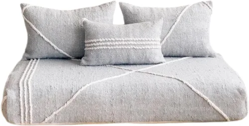 Vista 12 de arabicsofa Sofás de Suelo Coloridos de Estilo Marroquí – Cojines de Suelo Modulares Hechos a Mano (Beige 16, Sofá de Suelo de 4 pies)