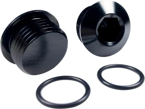 Vista 7 de Adaptador de manguera de combustible de aluminio 6AN con tapón de puerto de junta tórica macho, tuerca de bloqueo de sello con tapa Boss, tapones