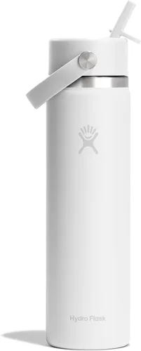 Vista 9 de Hydro Flask Botella de agua – Acero inoxidable aislado – Tapa flexible con popote de boca ancha, antiderrames, a prueba de fugas y recargable