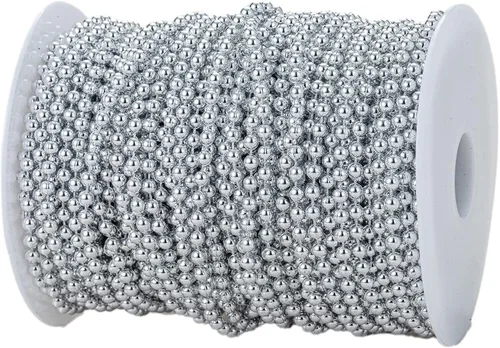 Vista 12 de Guirnalda de cuentas de perlas sintéticas para manualidades de 4mm rollo de hebra de perlas para decorar centros de mesa florales favor de fiesta