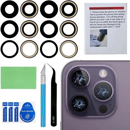 Vista 19 de Juego de 2 lentes de repuesto originales para cámara trasera para iPhone 11 Pro Max y iPhone 11 Pro con adhesivo preinstalado y kit de herramientas