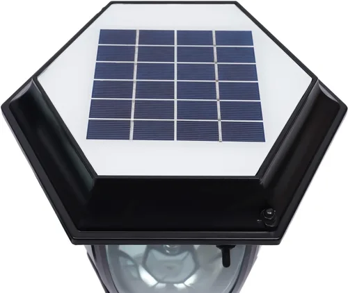 Vista 5 de TFCFL Luces solares para postes al aire libre, aplique de pared, lámpara solar IP55, impermeable, lámpara de cubierta de bronce, retro, farol