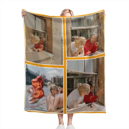 Vista 14 de Manta personalizada con texto fotográfico, manta de imagen personalizada para bebé, madre, padre, adultos, amigos, amantes, regalo personalizado
