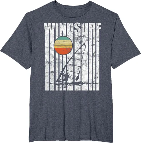 Vista 25 de Camiseta vintage de windsurf con regalo vintage de windsurf, Negro, S