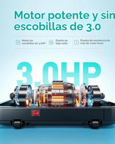Vista 5 de TREAFLOW Cinta de correr para el hogar con inclinación, caminadora con barra de mango Negro