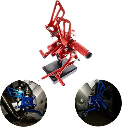 Vista 10 de PROCNC Estriberas traseras de aluminio para motocicleta Reposapiés Estriberas traseras Apoyapiés Compatible con Suzuki GSXR1000 2000 2001 2002 2003