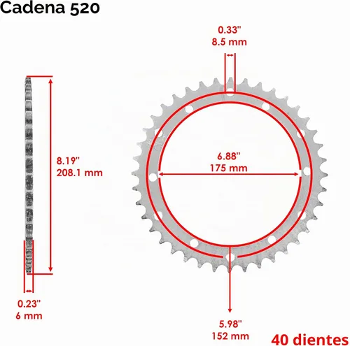 Vista 4 de Kit de cadena de transmisión y piñones azul Caltric compatible con Yamaha Raptor 660R Yfm660R 2001-2005
