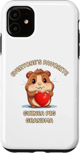 Vista 5 de iPhone 15 Funny Everyone's Favorite Guinea Pig Grandma Nana Case