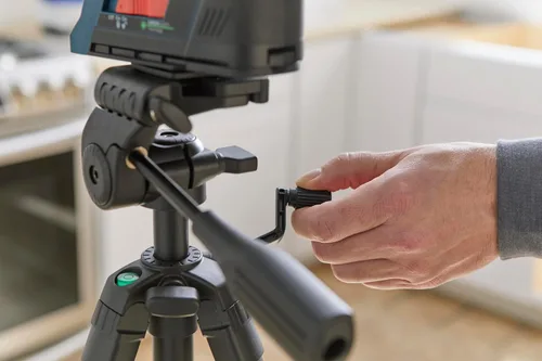 Vista 11 de BOSCH BT 150 Trípode Compacto con Altura Extensible para Uso con Láseres de Línea, Láseres de Punto y Medidores de Distancia Láser