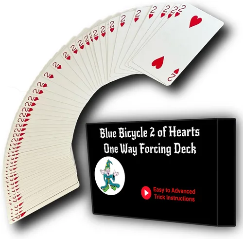 Vista 14 de One Way Force Deck Trick Kit Blue Back 8 of Hearts