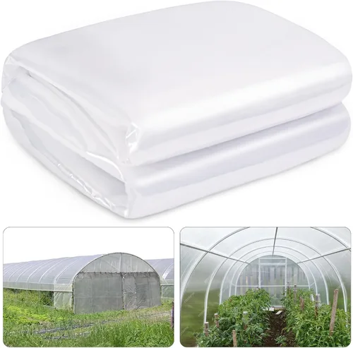 Vista 12 de Láminas de plástico transparente para invernaderos de 6 mil, película de plástico transparente para invernaderos, película de polietileno resistente