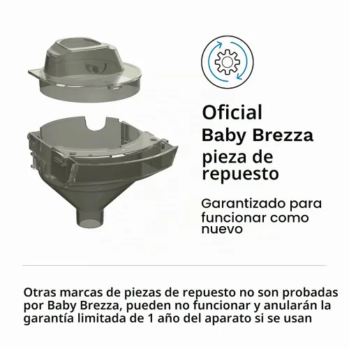 Vista 4 de Baby Brezza Formula Pro Mini - Embudo y cubierta de repuesto, color gris