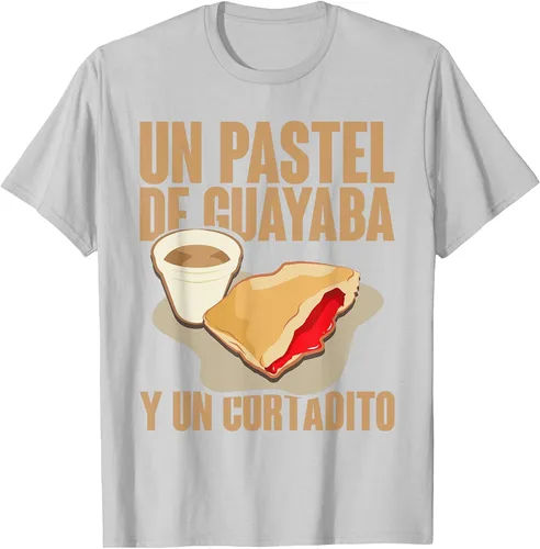 Vista 64 de Funny Cuban Coffee Guayaba Guava Breakfast T Shirt T-Shirt Asphalt Grey