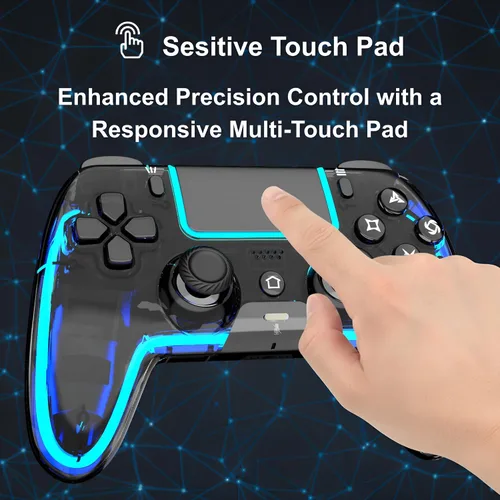 Vista 9 de VioraTech Wireless Controller for PS5 with Hall Effect Joysticks, RGB Lighting, Turbo & Macro Functions, Linear Triggers, 6-Axis Sensor, Dual