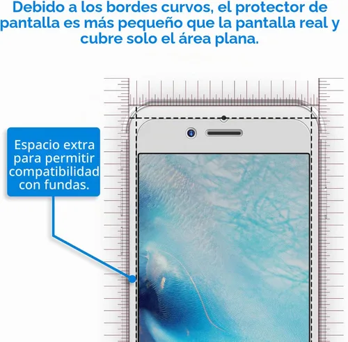 Vista 3 de JETech Protector de pantalla para iPhone 6s Plus/6 Plus, paquete de 2