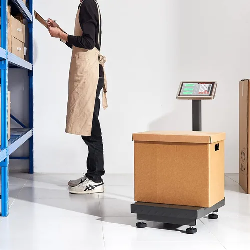 Vista 8 de VEVOR Báscula de plataforma digital para computación, carga de 660 libras, báscula de piso de computación de precisión de 0.1 libras con LB/kg