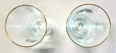 Vista 4 de Warsteiner Vidrio Pilsner con borde dorado 0,2 L Das Einzig Wahre 1753 Par de dos (2) Nuevo