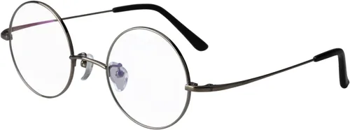 Vista 7 de Agstum Marco de gafas ópticas redondas retro de titanio puro 44-24-140