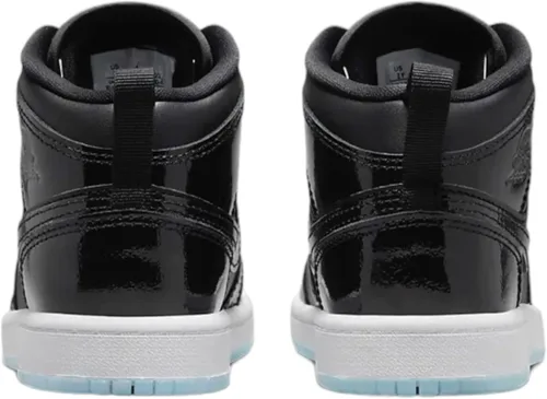 Vista 5 de Air Jordan 1 Mid Pre School, NegroBlanco oscuro