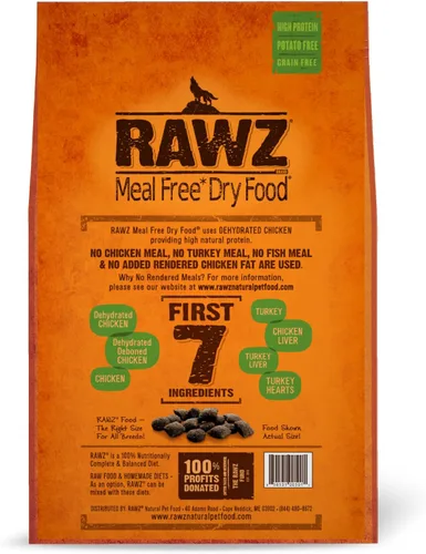Vista 3 de Rawz Alimento seco para perros sin comidas (3.5 libras, pollo y pavo)