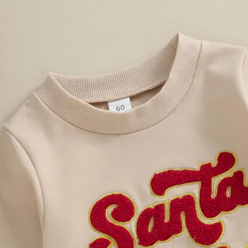 Vista 4 de Fernvia Traje de Navidad para bebé recién nacido, mameluco de Navidad con volantes, mono de una pieza para otoño