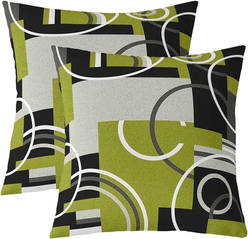 Vista 16 de Juego de 2 fundas de almohada de panal de abeja de 16 x 16 pulgadas, fundas de cojín geométricas hexagonales, fundas de almohada de colmena