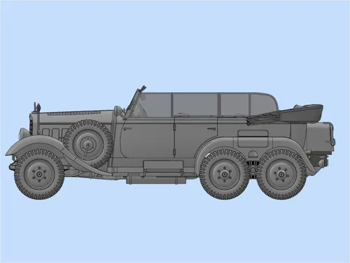 Vista 4 de ICM Modelos G4 1939 Producción Coche alemán con kit de construcción de pasajeros
