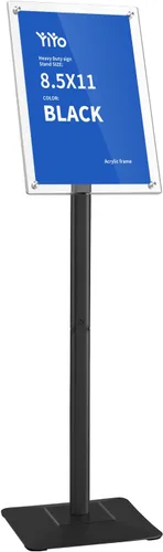 Vista 9 de YIYO Soporte para Carteles Soporte para Póster, pedestal ajustable resistente Soporte de Señalización Soporte de Piso, marco de aluminio de pie