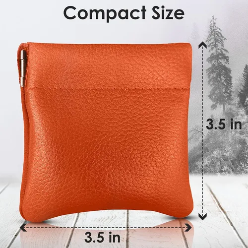 Vista 22 de Monedero clásico a presión, de cuero, para hombre de Nabobb, negro