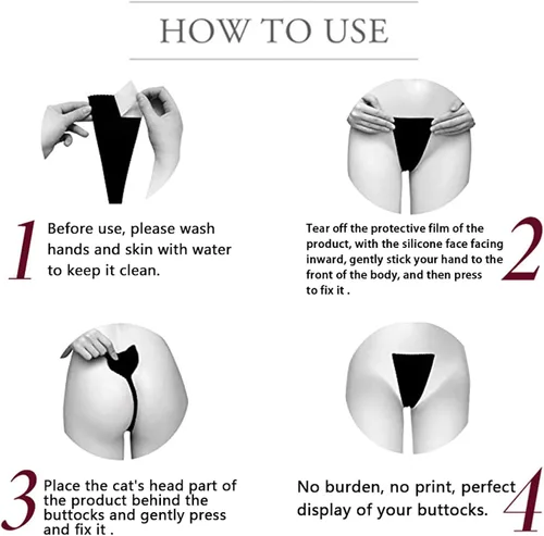 Vista 3 de Tanga invisible con cuerda en C, sin costuras, sin tirantes, en forma de C, para mujer