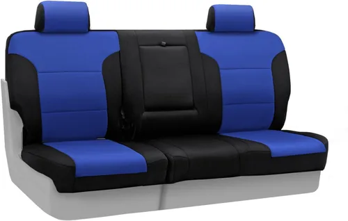 Vista 29 de Coverking Funda de asiento de cubo manual 50/50 de ajuste personalizado para modelos seleccionados de Nissan Frontier - Neosupreme Solid (negro)