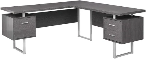 Vista 6 de Monarch Specialties Computadora 70"L Escritorio Izquierdo o Derecho Orientado - Capuccino