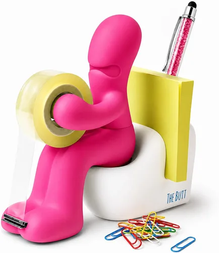 Vista 11 de Dispensador de cinta adhesiva The Butt – Regalos divertidos para hombres – Cosas raras, accesorios de escritorio para hombres – Novedad y divertidos
