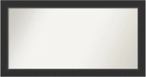 Vista 80 de Amanti Art Espejo personalizado, espejo de baño negro Astor, espejo de pared o espejo de tocador de baño sobre el fregadero (25 x 25 pulgadas)