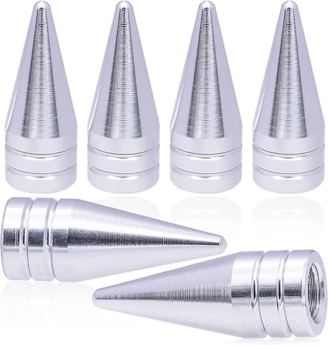 Vista 36 de 4 piezas de tapas de válvula de rueda con forma de punta, válvula de rueda de aleación de aluminio con punta, cubiertas universales de válvula