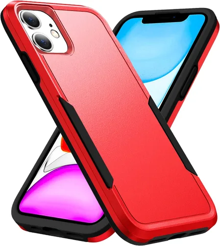 Vista 9 de Funda compatible con iPhone 11, protección resistente, a prueba de golpes, a prueba de caídas, a prueba de polvo, antiarañazos, para 11, color negro