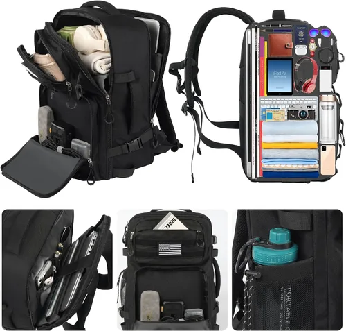 Vista 4 de Legestori Mochila táctica militar de 25L para hombres, mochila Molle de alta resistencia para 3 días, mochila Molle Army grande, Rucasack, viajes