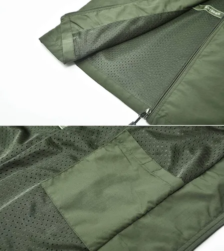 Vista 6 de Spanye Chaleco ligero para hombre, con bolsillos, chaqueta resistente al viento, para deporte, golf, trabajo