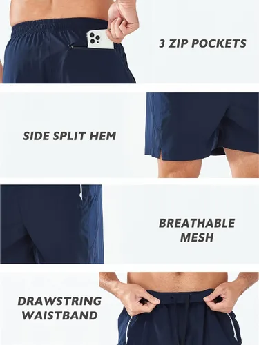 Vista 5 de NORTHYARD Pantalones cortos deportivos para correr para hombre, de 5 pulgadas7 pulgadas, para entrenamiento, gimnasio, tenis, secado rápido