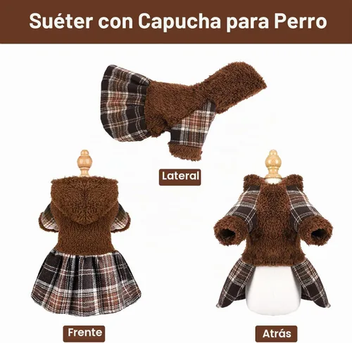 Vista 7 de Suéter para perro, ropa para cachorros, para perros pequeños, niño, niña, mascotas, sudaderas para perros clima frío, abrigos de perrito, sudadera