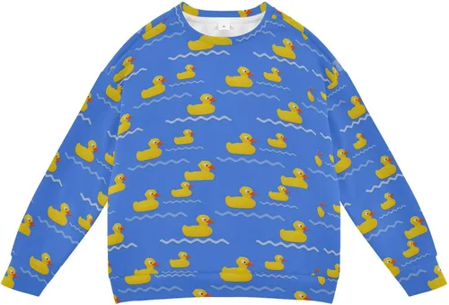 Vista 12 de Sudadera con cuello redondo y manga larga, diseño de nutrias marinas, diseño de animales oceánicos, para otoño e invierno multicolor (Multicolor01)