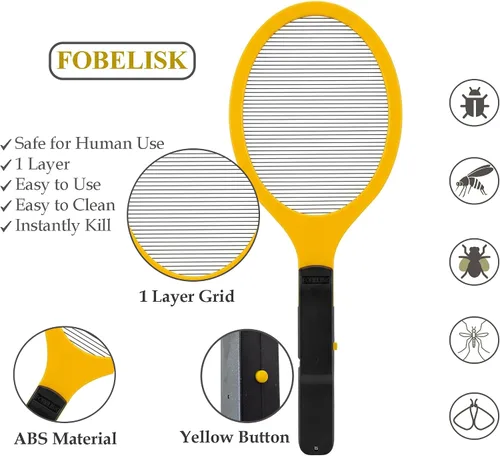 Vista 3 de Matamoscas eléctrico – Exterminador de insectos – Potente asesino de mosquitos y moscas de 2200 V, matamoscas para interiores y exteriores