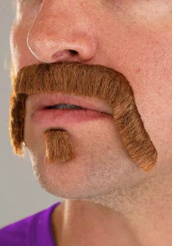 Vista 4 de Kit de Disfraz Peluca y Bigote White Goodman de Dodgeball Multicolor